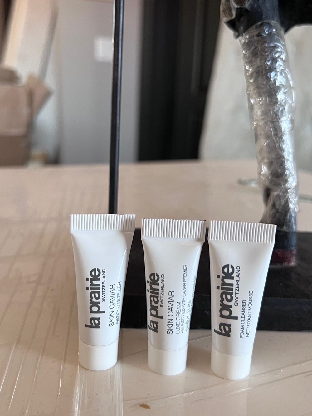 New! 3Pc La Prairie White Mini Skin Caviar set